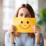 smiling-woman-holding-piece-paper-with-emoji-front-face-looking-screen-positive-girl-with-partially-painted-smile-is-sharing-good-mood-positive-emotions-with-you_379823-10538